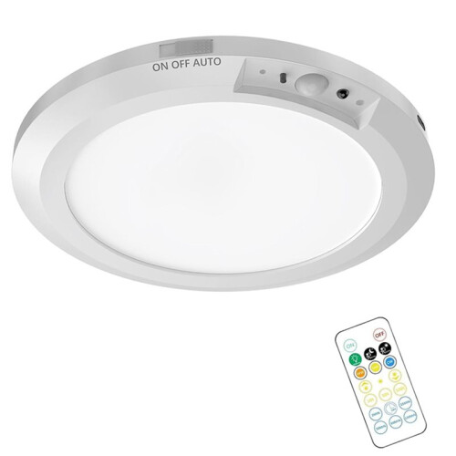 2X Ceiling Light, Rechargeable Motion Sensor Lights Indoor, Magnetic Ceiling Lamp with 3 Dimmable Color Remote Control 1