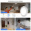 2X Ceiling Light, Rechargeable Motion Sensor Lights Indoor, Magnetic Ceiling Lamp with 3 Dimmable Color Remote Control 6