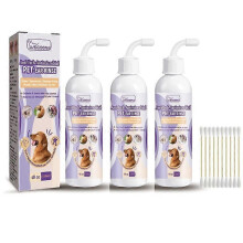 1-3x Dog Ear Cleaner, Ear Infection Treatment for Dogs Cats, Eliminates Ear Odour Removes Wax Dirt, Soothing Itchy Inflamed Ears 118ml