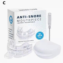 (Transparent) 1-5x Anti-snore Device Screw Adjustable Anti Snore Mouthpiece Blue