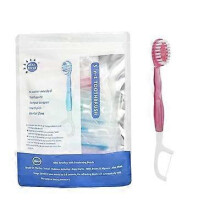 (Peach Flavor 26PCS) 10/26Pack Mini Disposable Toothbrushes 5-in-1 Portable Pre-Pasted Travel Toothbrush with Toothpaste
