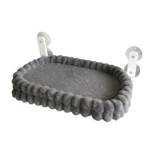 Ruimtebesparende hangende kattenhangmat Vensterbankmontage-Grijs