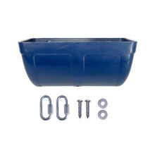 (Blue) Goat Feeder,,high-capacity Hanging Fence Feed Trough,suitable For Sheep, Deer, Chicken 1pc Black yuante