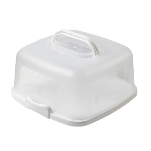 Transparente Kuchen-Transportbox, staubdichter-Weiß