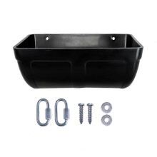 (Black) Goat Feeder,,high-capacity Hanging Fence Feed Trough,suitable For Sheep, Deer, Chicken 1pc Black yuante