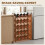 Homcom HOMCOM Wine Rack Freestanding 5-Tier 20-Bottle Capacity Black 3