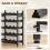 Homcom HOMCOM Wine Rack Freestanding 5-Tier 20-Bottle Capacity Black 5