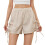 Lightweight Polyester Plaids Shorts Designed With-Khaki M 1