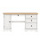 Corona Computer Desk White Straight Office Solid Wooden Pine Dressing Table Wood 3