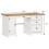 Corona Computer Desk White Straight Office Solid Wooden Pine Dressing Table Wood 2