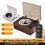 (Walnut) Retro CD Player Rechargeable Support CD BT USB 3.5mm AUX Portable CD Player Bluetooth-Compatible 5.0 2