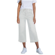 Capris Jeans for Women Trendy Wide Leg Pants High-White XXL