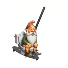 Rural Themed Iron Tissue Paper Holder-Dwarf toilet model