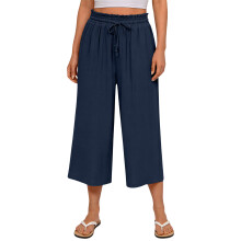 Damenhose, stilvolle und lässige Gaucho-Hose mit-Marineblau M