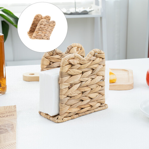 Practical Braided Rattan Napkin Dispenser Suitable For Kitchen 1