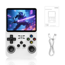 The (White-64G) R36S is a retro handheld game console with 64/128GB of storage, a built-in 3000mAh battery, and is a portable pocket video player.