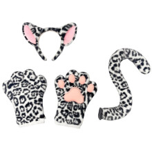 Comfortable Leopard Headpiece Cosplay Headpiece-suit white
