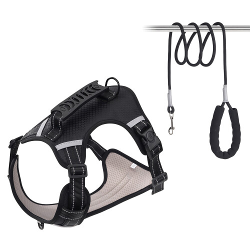 Hundeweste, Geschirr, Haustier, starkes Training,-Schwarz S