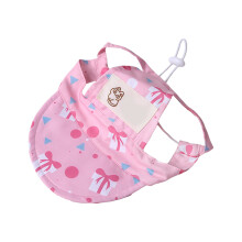 Dog Baseball Cap Pet Beach Hat Sunbonnet Cap with Ear-Pink M
