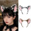 Elastic Animal Headband Detailed Leopard Design-Paws white 3