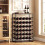 Homcom HOMCOM 30 Bottles Wine Rack, 6 Tier Wine Storage Holder, Rustic Brown 8