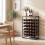 Homcom HOMCOM 30 Bottles Wine Rack, 6 Tier Wine Storage Holder, Rustic Brown 9