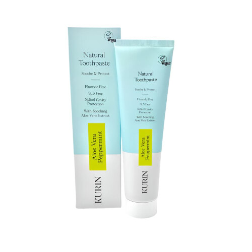 Kurin Fluoride Free Natural Aloe Vera Peppermint Toothpaste 100ml