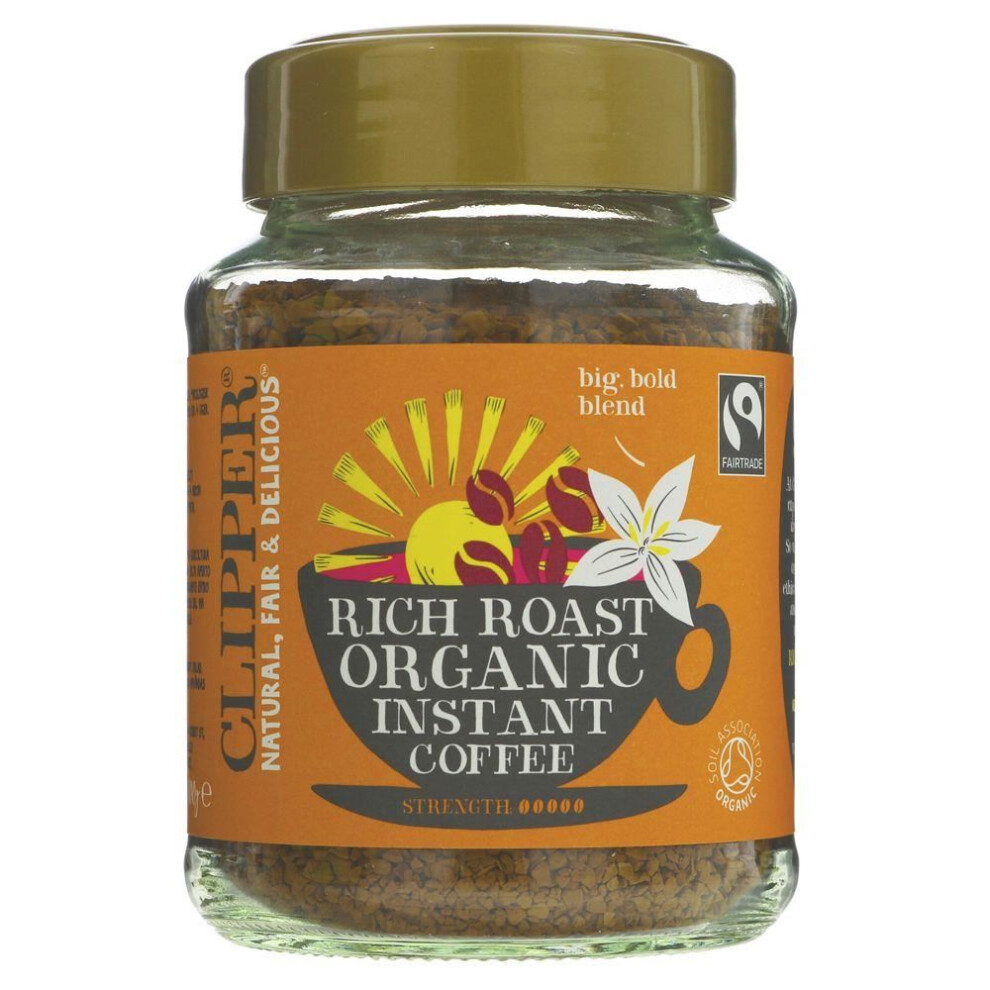 Clipper Fairtrade Organic Rich Roast Organic Coffee 100g - Image 5