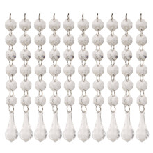 Elegante kristallen sierornamenten, onbreekbare acryl hangende decoratie voor bruiloft, feest en kerst (10 stuks wit)