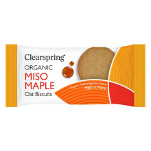 {AISLE D} Clearspring | Organic Oat Biscuits - Miso Maple 40g | 1 x 40g