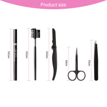 Kit profissional para sobrancelhas, navalha para sobrancelhas com pente, lâminas de precisão em aço inoxidável, navalha dobrável para