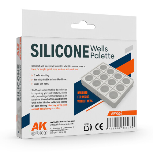AK Interactive Silicone Paint Palette (12 Wells) AK9567 2