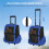 Portable Pet Carrier Backpack with Wheels, Blue 5