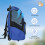 Portable Pet Carrier Backpack with Wheels, Blue 7