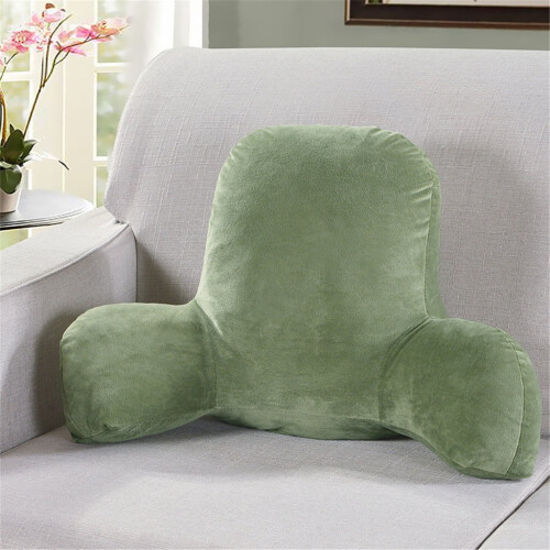SHENGXINY Back Pillow Green Plush Lumbar Support Cushion 1