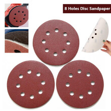Discos de lixa, abrasivo de óxido de alumínio premium, compatibilidade universal, 125 mm, 8 furos, fixação por velcro, combinação perfeita para