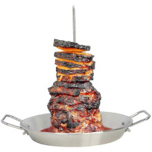 Soporte vertical para brochetas de al pastor, shawarma y kebabs - Acero inoxidable