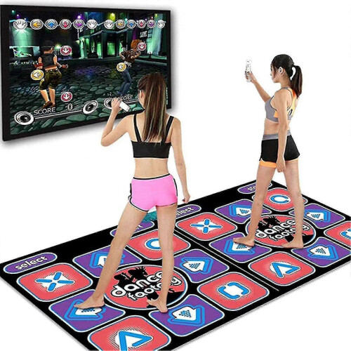 Dual User Dance Mat with 2 Remotes - Non-Slip Wired Gaming Mat