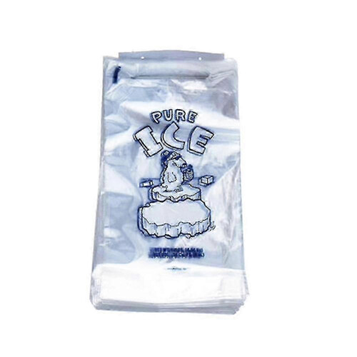 100 sacs à glace à cordon anti-perforation, jetables et recyclables pour congélation 2