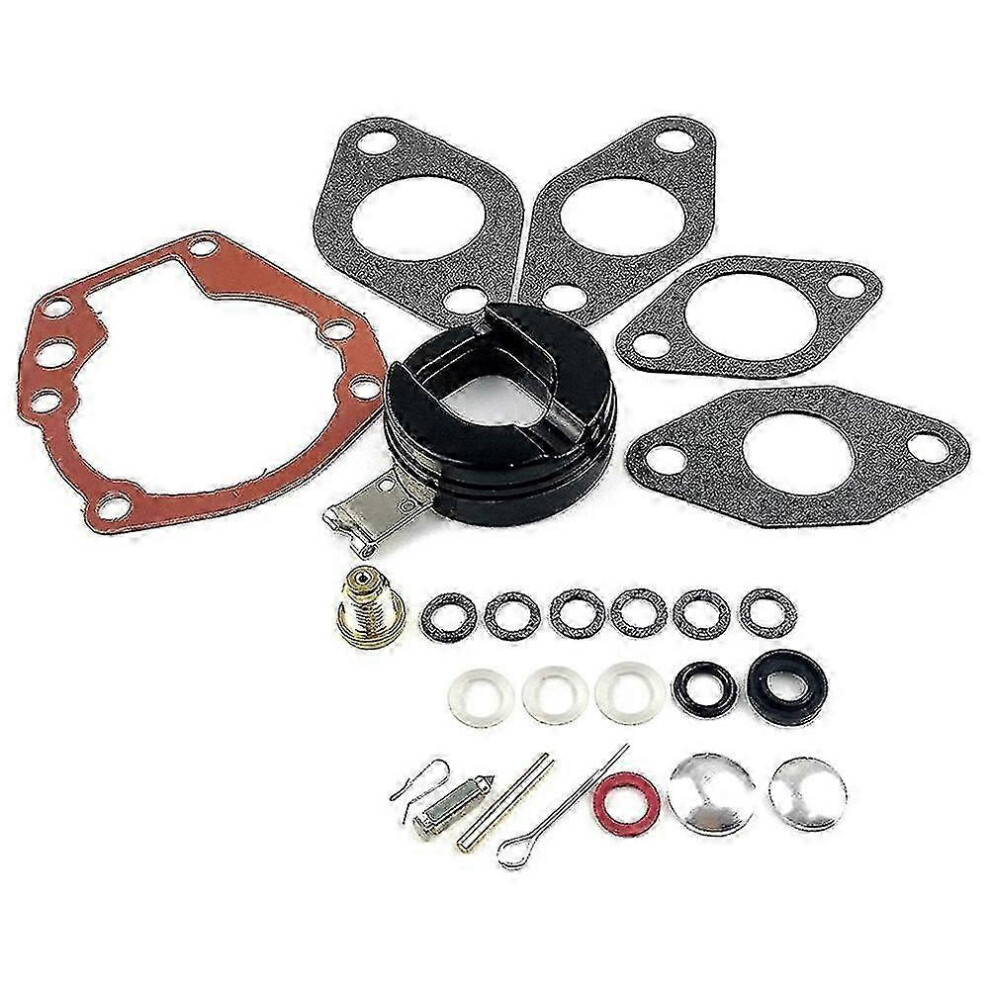 Outboard Carb Rebuild Kit 439071 With Float For 3 - 15 Hp, Replaces Johnson Evinrude Omc/Brp 7624176674563