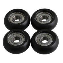 8x32x12mm 4 Sätze schwarze Kugellagerstahl-Führungsrollen mit Kugellagern