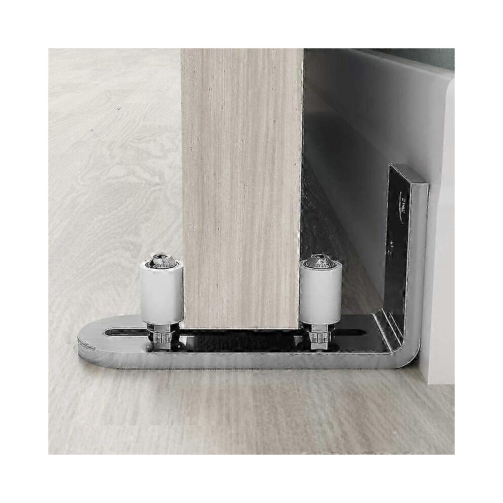 Sliding Door Tracks For Floor & Wall - Silver Ball Bearing 7624176609541