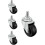 4 Rubber Wheels 40mm Diameter With M8 Threaded Rod For Assembly 3
