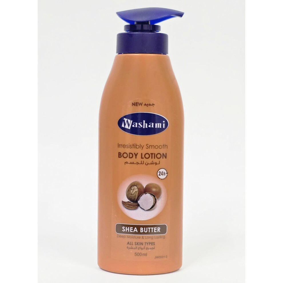 WASHAMI Nourishing Body Lotion with Shea Butter | Deep Hydration & Smooth Skin Glowing - 500ml
