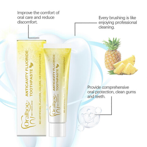 Pineapple-flavored toothpaste Gentle Fresh Fruit Scent Cleansing Toothpaste Brightening Daily Care Toothpaste 1