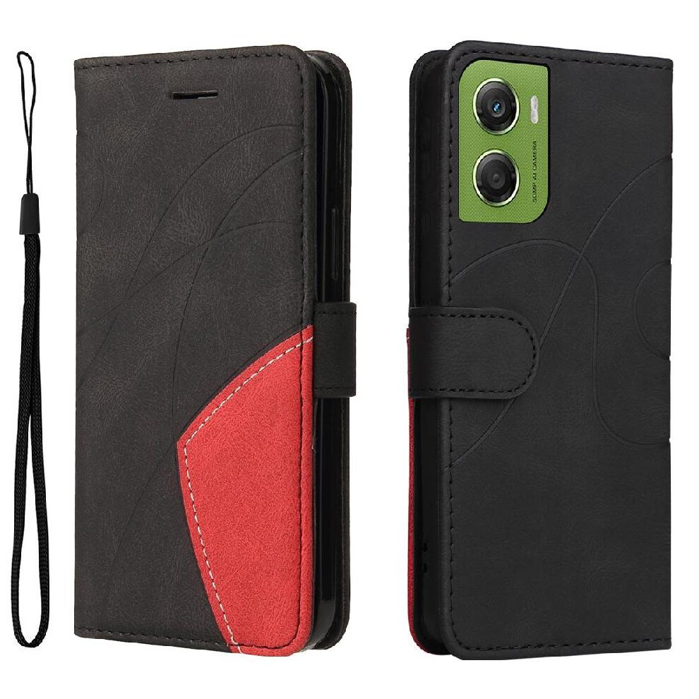 Flip Case For Motorola Moto G06 4G Stitching Color With Card Slot Stand Flip Folio Book Leather Wallet Kickstand Protective 764563375882