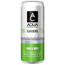 {Aisle O} AQUA Carpatica | Flavoured Sparkling Mineral Water Lime & Mint | 1 x 330ml