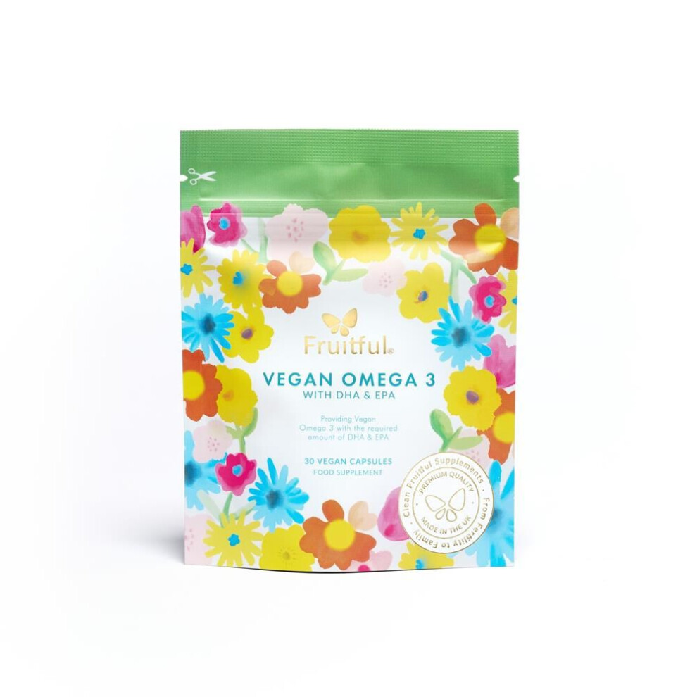 Fruitful {Aisle K} | Vegan Omega 3 Dha + Epa - 30 Caps / 1 Month Supply | 1 X 30 Capsule