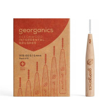 Georganics 0,4 mm bøgetræ interdentalbørster 6 stk.
