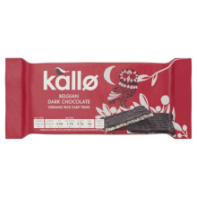 Kallo Dark Belgian Chocolate Thins Rice Cakes, Gluten Free, 1 x 75g Packs